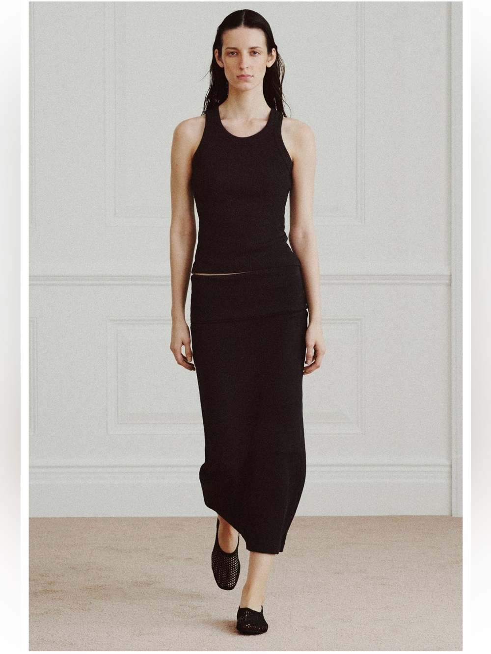 ZARA RIBBED RUSTIC SKIRT